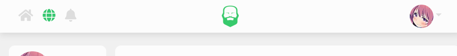 グローバルタイムラインへのリンク付きのヘッダー